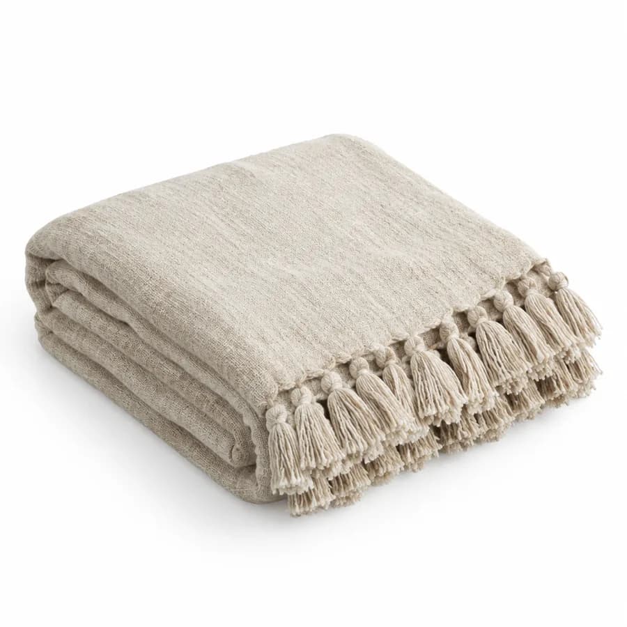 Linen Throw Blanket